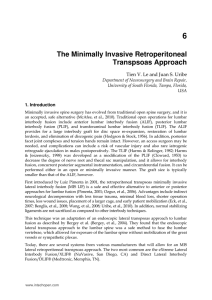 The Minimally Invasive Retroperitoneal Transpsoas Approach