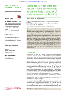 Crossing the scale from within-host infection dynamics to between