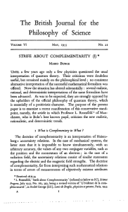 The British Journal for the Philosophy of Science