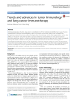 Trends and advances in tumor immunology and lung cancer