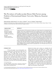 The Prevalence of Cardiovascular Disease Risk Factors among