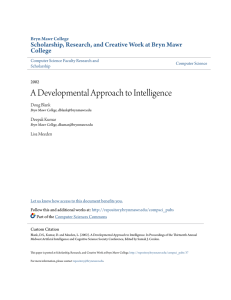 A Developmental Approach to Intelligence