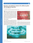 Restorative and orthodontic treatment of an adolescent