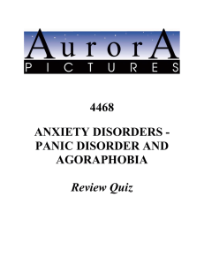 4468 ANXIETY DISORDERS - PANIC DISORDER