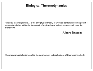 Biological Thermodynamics