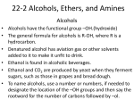 22-2 Alcohols, Ethers, and Amines