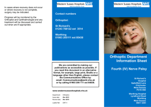 Orthoptic Department Information Sheet