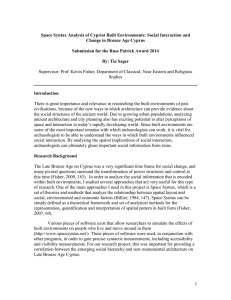 1 Space Syntax Analysis of Cypriot Built Environments