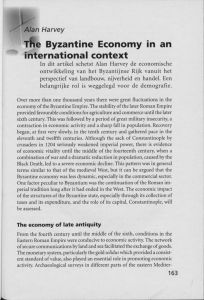 T e Byzantine Economy in an international context