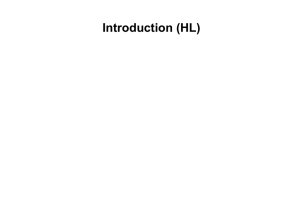 Introduction (HL)