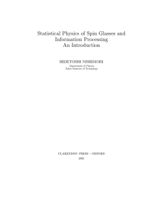 Statistical Physics of Spin Glasses and Information