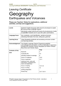 Leaving Certificate GEOGRAPHY - English Language Support