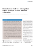 Biomechanical Study of a Subscapularis Repair Technique
