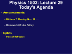 Lecture 29 - UConn Physics