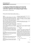 A Comparison of Mathematical Models of Left Ventricular