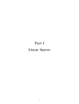 Part I Linear Spaces