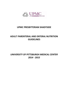 upmc presbyterian shadyside adult parenteral and enteral nutrition