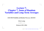 Chapter 7. Sums of Random Variables and Long