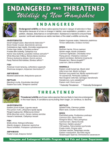 ENDANGERED AND THREATENED Wildlife of