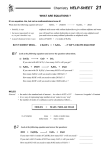 Chemistry HELP-SHEET 21