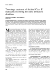 Two-stage treatment of skeletal Class III malocclusion during the
