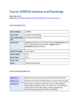 Course: 2000350 Anatomy and Physiology