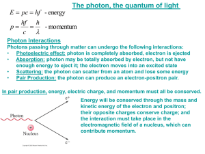 photon may be totally absorbed by electron, but not have enough
