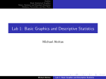 Lab 1: Basic Graphics and Descriptive Statistics