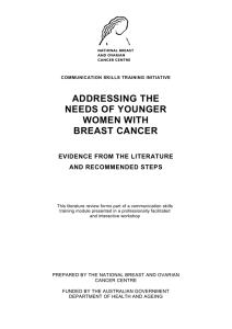 addressing the needs of younger women with breast cancer