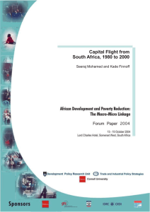 Capital Flight from South Africa, 1980 to 2000