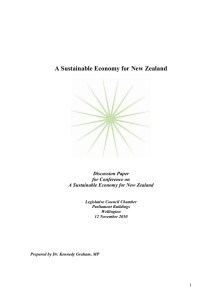 A Sustainable Economy for New Zealand