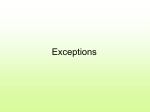 exception - CENG METU
