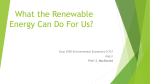 What the Renewable Energy Can Do For Us?