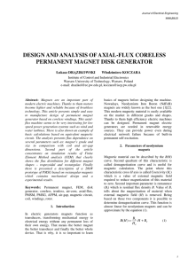 design and analysis of axial-flux coreless permanent magnet disk