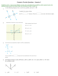 Geometry Practice Questions – Semester 1