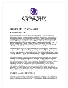 Theatre BFA – Performance - University of Wisconsin Whitewater