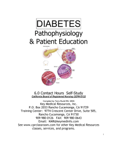 What is diabetes? - Key Medical Resources