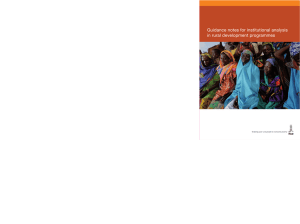 Guidance notes for institutional analysis in rural development