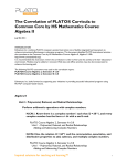 The Correlation of PLATO® Curricula to Common Core by HS