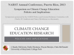 Climate Change Education Research