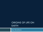 Origins of life on earth