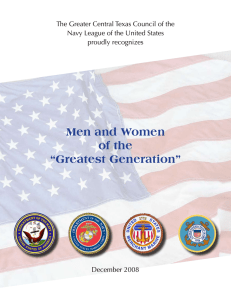 Men and Women of the “Greatest Generation”