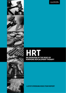HRT: An overview of the risks of Hormone Replacement Therapy