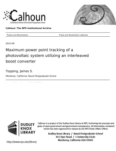 Maximum power point tracking of a photovoltaic system utilizing an