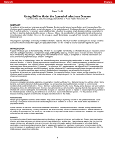 174-29: Using SAS to Model the Spread of Infectious Disease