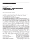 Behavioural analysis of the acute and chronic effects of MDMA