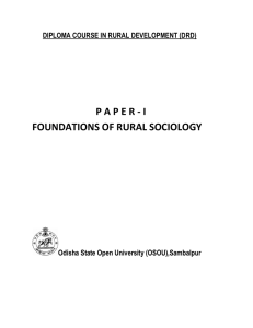 i foundations of rural sociology