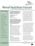Renal Nutrition Forum - Renal Practice Group