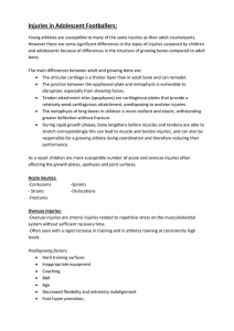 Injuries in Adolescent Footballers