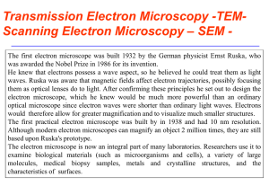 Transmission Electron Microscopy -TEM
